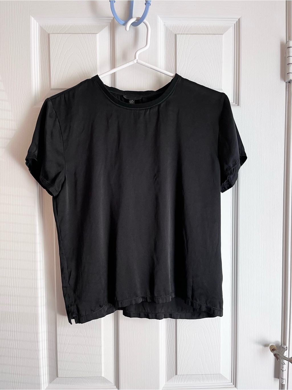 Atm Anthony Thomas Melillo Black Silk Crewneck T-Shirt